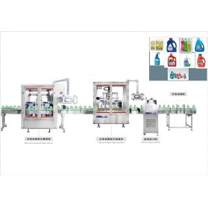 Capping And Labeling Detergent Filling Machine 1L-3L 1500BPH