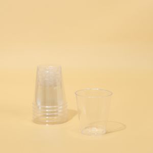 Customized 2OZ PS Plastic Cups for Hot Cold Beverages Water Juice Wine with FDA