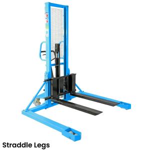 Cheap Straddle Hand Pallet Stacker , Manual Platform Stacker 1000kg for sale