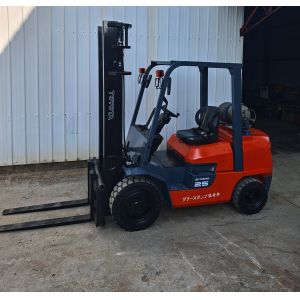 Used Toyota 25 Forklift 2.5 Tons 4 Meters Lifting Machine Dual Use Gas Lpg