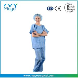 China 2022 Hot Sales Disposable Patient Scrub Suits Medical Apron Scrub Suits on sale