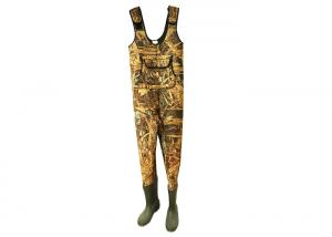 China Camo Neoprene Fishing Waders , Anti Slip Breathable Bootfoot Chest Waders on sale