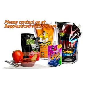 China Gallon Liter Plastic Flasks Liquor Cruise Pouches Reusable Liquid Spout Bags Transparent Drinking Pouch on sale