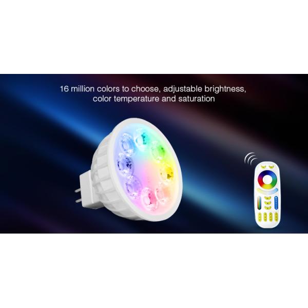 Milight Wifi 4W MR16 RGB+CCT LED Spotlight 2.4G RF All color RGB and CCT adjustable dual white LED Bulb with IOS APP