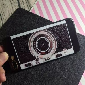 PC+TPU Silk Skin Back Cover Camera Lens Pattern Cell Phone Case For iPhone 7 6s