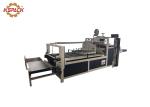 Automatic Corrugated Box Folder Gluer Machine Blue Color Computer Adjust