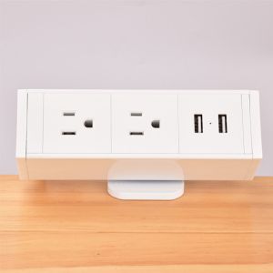 America Desktop Clamp Power Strip 2outlet and 2USB ETL passed