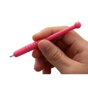 Sterilized Disposable Microblading Manual Pen With Cruved Needle
