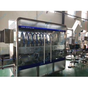 Servo 500ml Edible Oil Filling Machine 6 Head High Viscosity Piston Filler