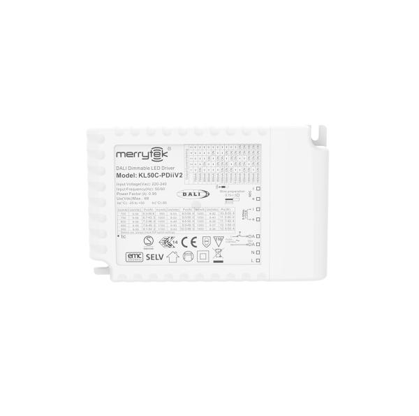 Quality 50W 700ma to 140ma programmable DALI2 & PUSH & 0-10V dimmable led power driver for LED panel wholesale