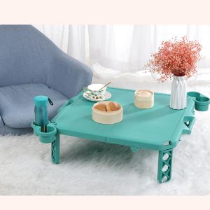 Camping Picnic Folding Table Easy Clean With Safe Round Design