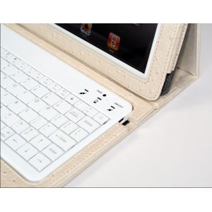 160mAh ID2-2 IPad 2 Wireless Bluetooth ABS Keyboard Case With Landscape Mode