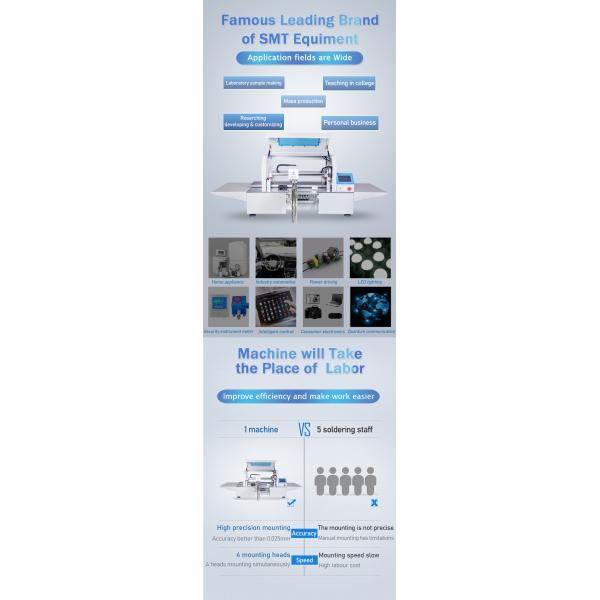 1.2m Pick and Place Machine CHM-T510LP4 SMT Machines for LED Lights SMD LED PCB