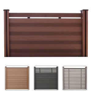 Villa WPC Fence Panels Security Composite Plastic Wood Fence Boards