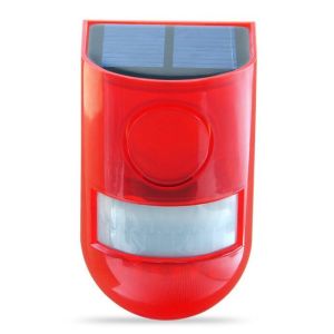 5V*80mAh Polysilicon Solar LED Fence Lights 24 Hours Silent Alarm