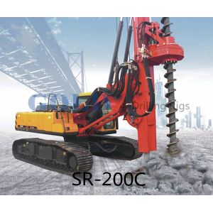 China 20m 800mm SR200M Rotary drilling rig caisson piling foundation, jet grouting on sale