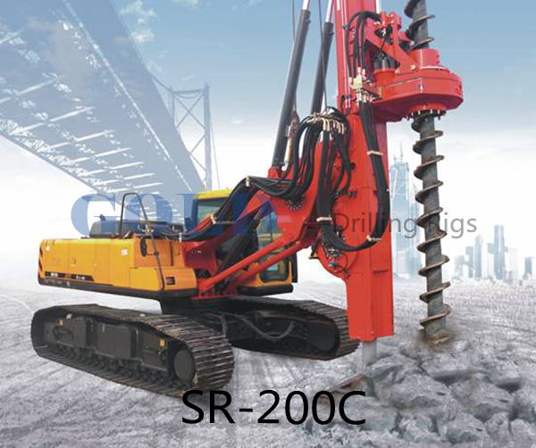 Quality 20m 800mm SR200M Rotary drilling rig caisson piling foundation, jet grouting wholesale