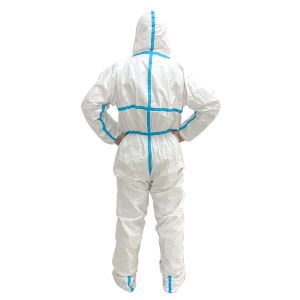 SF Hooded Non Woven Hazmat Suit Full Body Protection Suit With Boots Cover