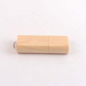 15MB/S 32GB 128GB Maple Wooden USB Flash Drive With Small Ring Usb 3.0