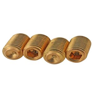 M1.4 M24 Yellow Brass H59 H62 Copper Bronze Hexagon Socket Set Screws DIN916