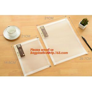 Cheap promotional clear zip lock waterproofe plastic pvc zipper file folder bag