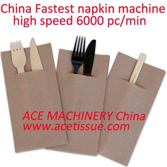 Quality Pocket Style Paper Napkin Machine With Advanced Technology To Put Folk And Knife wholesale