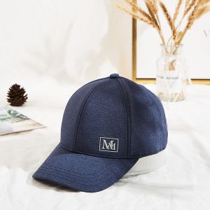 3 1/8" Crown High Knitted Fabric Baseball Cap Custom MM Logo