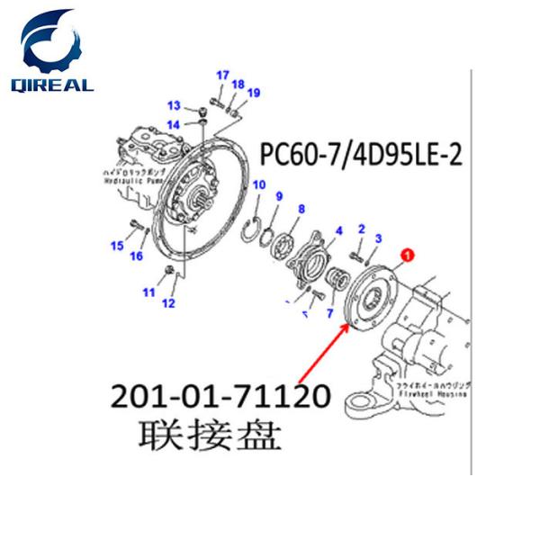 Quality Coupling 201-01-71120 2010171120 for Komatsu 4D95L-1GG 4D95LE-1B Engine PC60-7 Excavator wholesale