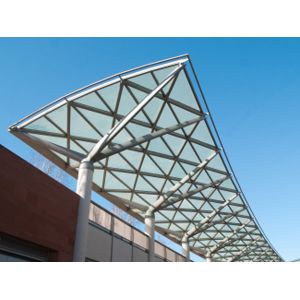 Canopy Frosted Glass Balcony Panels , Coloured Toughened Glass