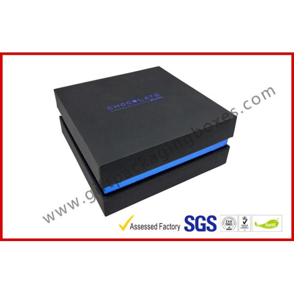 Elegant Black Gift Packaging Boxes with top and base / blister tray