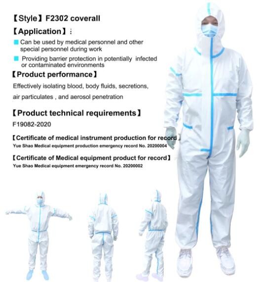 Quality Adults Breathable Medical Protective Coveralls With Elastic In Hood wholesale