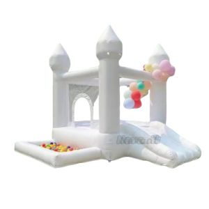 Unisex Wedding Bouncer Jumping Bouncy Castle with Customized Size White Bounce