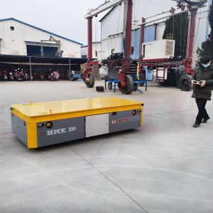 China Battery Operated 5 Tons Hydraulic Lift Transfer Trolley PLC Control on sale