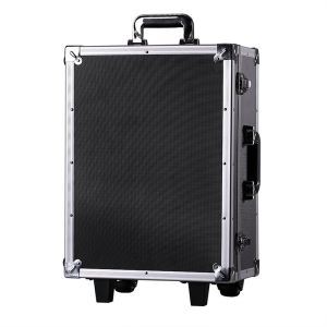 Multi-Function Rolling Aluminum Toolbox Storage Case with Wheels Lift Handle