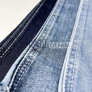 8S Three Core Yarn Stretch Slub Twill Denim Fabric By The Yard 400gsm