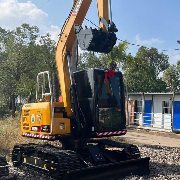 Used SANY SY75 Crawler Excavator Little Size 0.12m3 Bucket Capacity