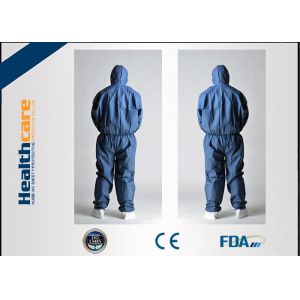 Cheap CE Approved Disposable Protective Coveralls Nonwoven Suits White / Yellow / Blue Color for sale