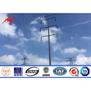China 33KV 40FT 11900MM Galvanized Steel Power Poles Design Load 500KGS on sale