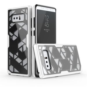 New Products Custom Hybrid Rugged PC TPU 2 In 1 Geometry Mobile Phone Cover For