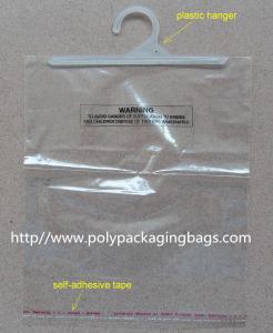 Cheap Professional Flexible Packaging Poly Bags With Hangers  / Custom Shopping Bags for sale