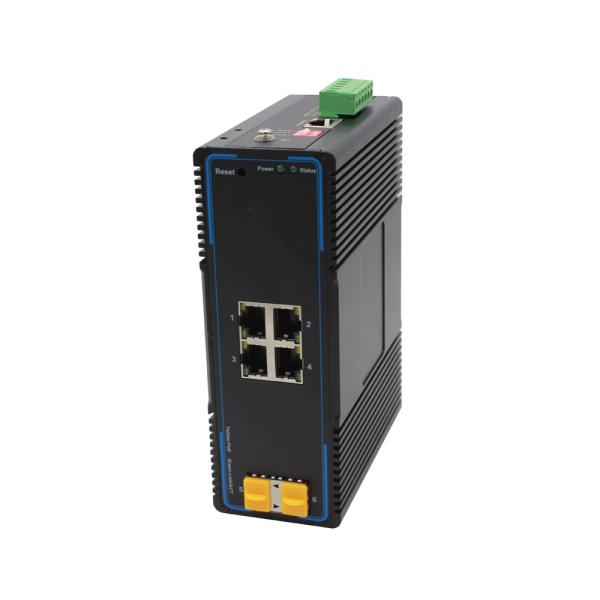 Gigabit Managed Industrial Switch With Poe Function SFP Slot Port Surge Protection IP40 OEM