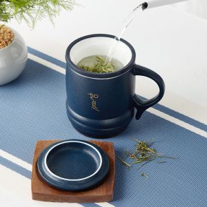 Ready To Ship In Stock Ceramic Coffee Tea Water Mug Cup With Coaster For