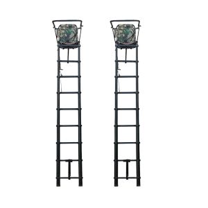 Aluminum Telescopic Ladders 8 Steps Climbing Tree Stand Hunting Tree Stand