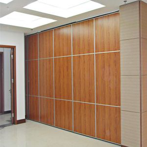 Movable Ceiling Track Sliding Folding Soundproof Wood Partition Door For Banquet