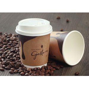 Espresso Cappuccino Cool Takeaway Coffee Cups With Plastic Lids And Straws