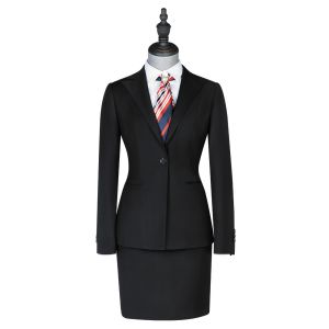 Cheap Womens Plus Size Business Suits V-neck Skirt and Blazer Set for Formal Office Wear for sale