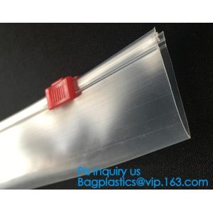 vacuum bags without teeth double color flange zipper, PVC Plastic Slider Zipper