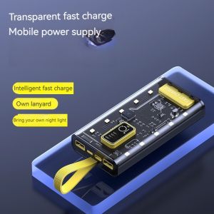 TYPE-C Input Interface Power Bank Transparent 10000mAh Mobile Power Supply for