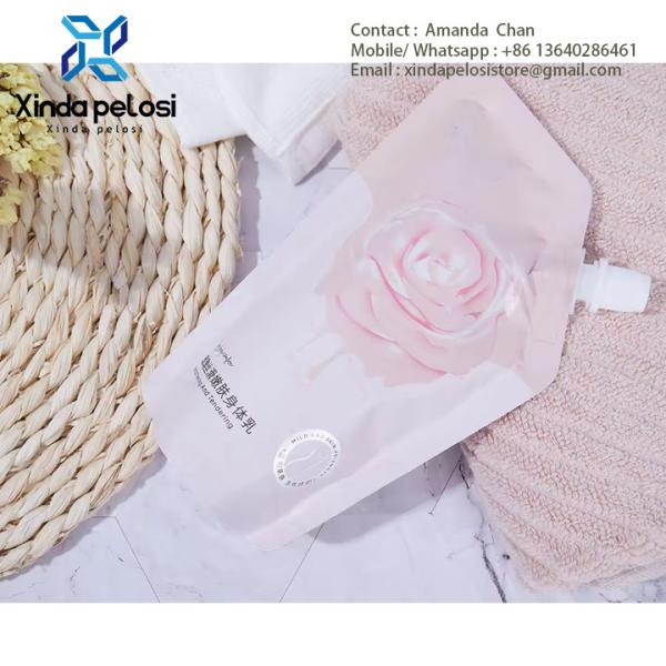 Quality Convenient To Take Along Printed Stand Up Pouches For Skin Care Private Body Lotion On Sale wholesale