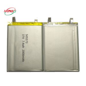 Rechargeable 3.7v Lithium Polymer Battery 2000mAh 505573 ROHS Certifications